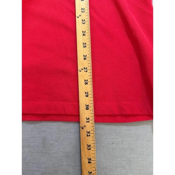 Lacoste Polo‎ Shirt Adult 3XL Red Short Sleeve Button Regular Fit Golfer Mens. - Picture 10 of 10